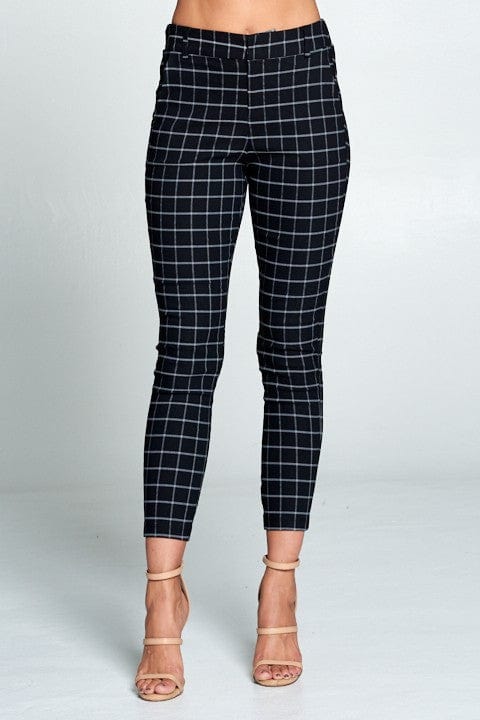Luxuriance Style Bottoms Checkered Print | Ankle Pant