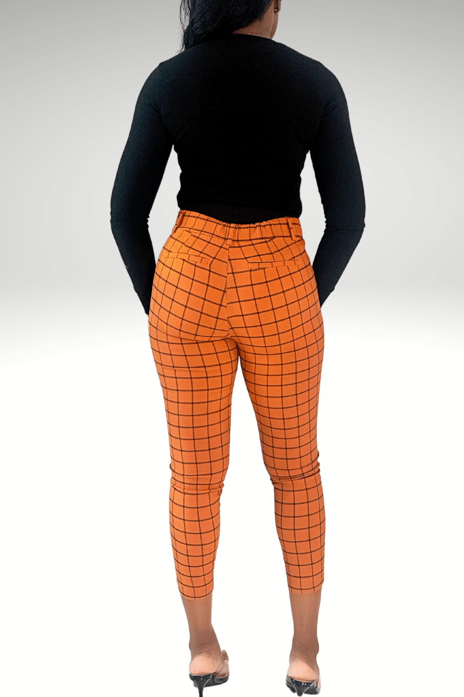 Luxuriance Style Bottoms Checkered Print | Ankle Pant