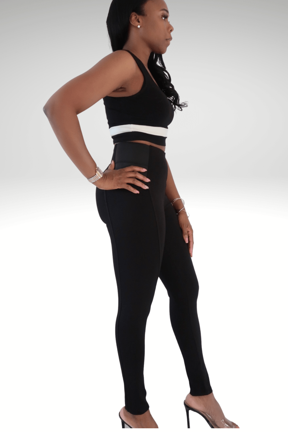Luxuriance Style Bottoms High Waisted Essential Black | Legging