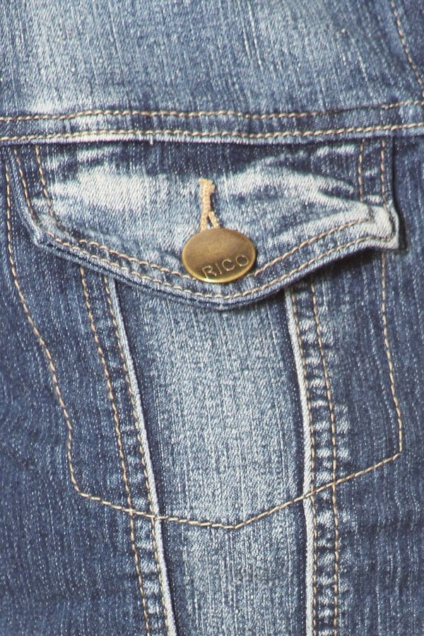 Luxuriance Style Jacket Cropped Jean Jacket