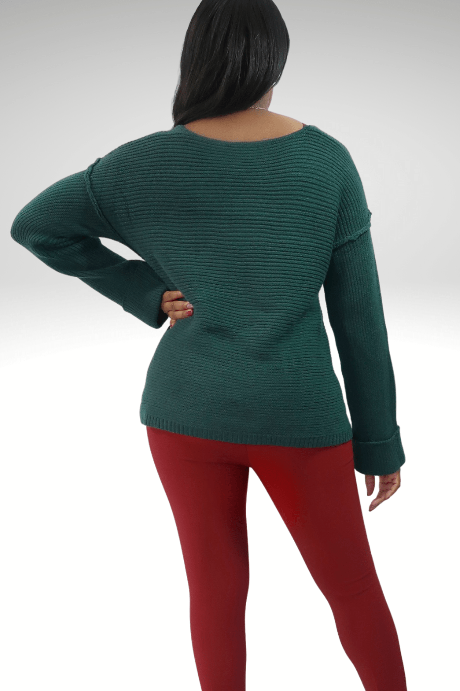 Luxuriance Style Sweater Oversized V Neck Pullover Sweater