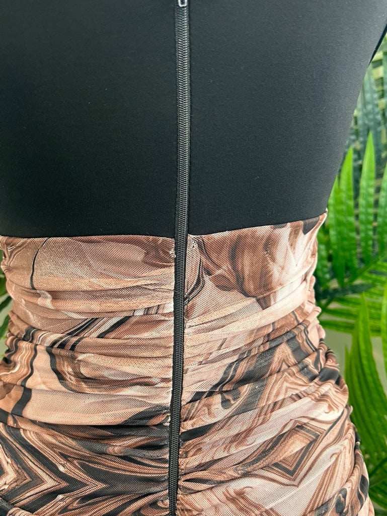 Luxuriance Style | The Boutique  Dress Corset Marble Midi Dress