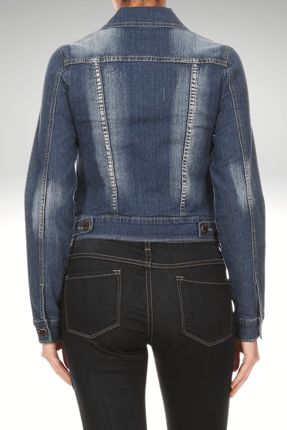 Luxuriance Style Jacket Cropped Jean Jacket
