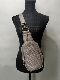 Luxuriance Style Boutique Crossbody Purse Woven Cross Body Bag w/ Gold Hardware