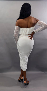 Luxuriance Style Boutique Dress The Aurelia Ruched Midi Dress