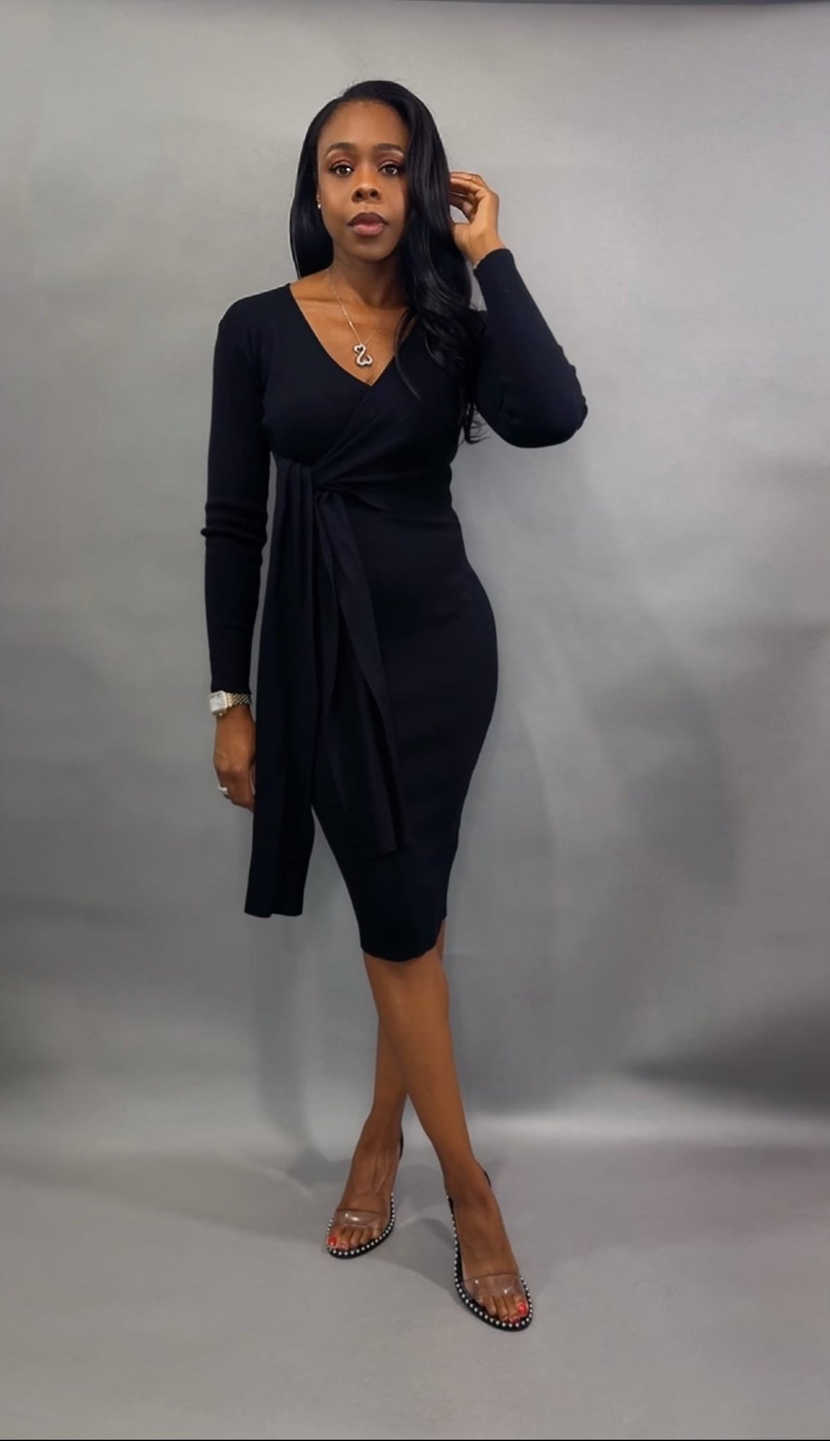 Luxuriance Style Boutique Dresses The Camille Wrap Midi Dress