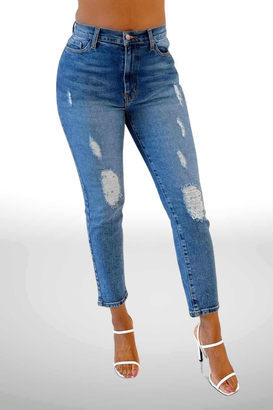 Luxuriance Style Denim The Distressed Crop | Jean