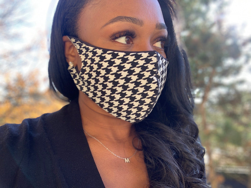 Luxuriance Style Face Mask Houndstooth | Face Mask