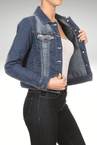 Luxuriance Style Jacket Cropped Jean Jacket