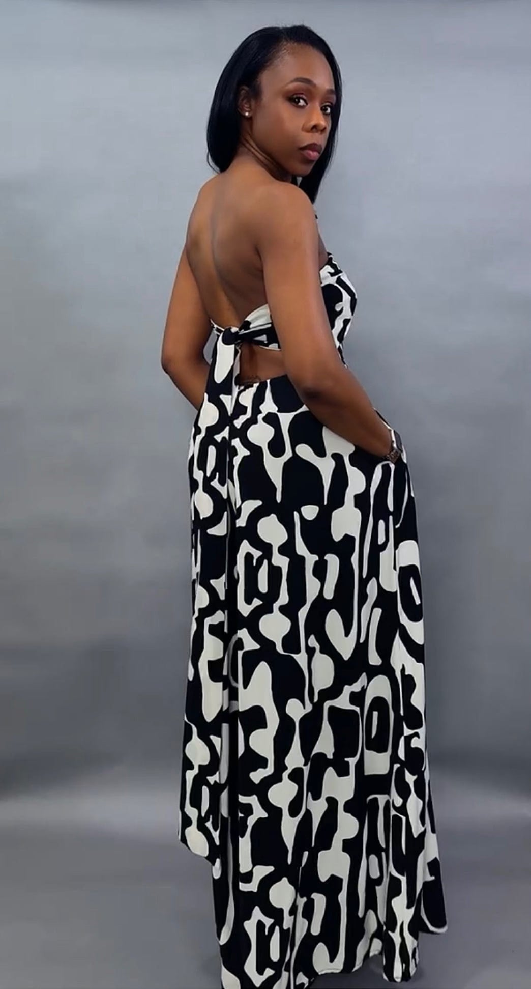 Luxuriance Style ™ Jumpsuits Off Shoulder Back Tie Jumpsuit