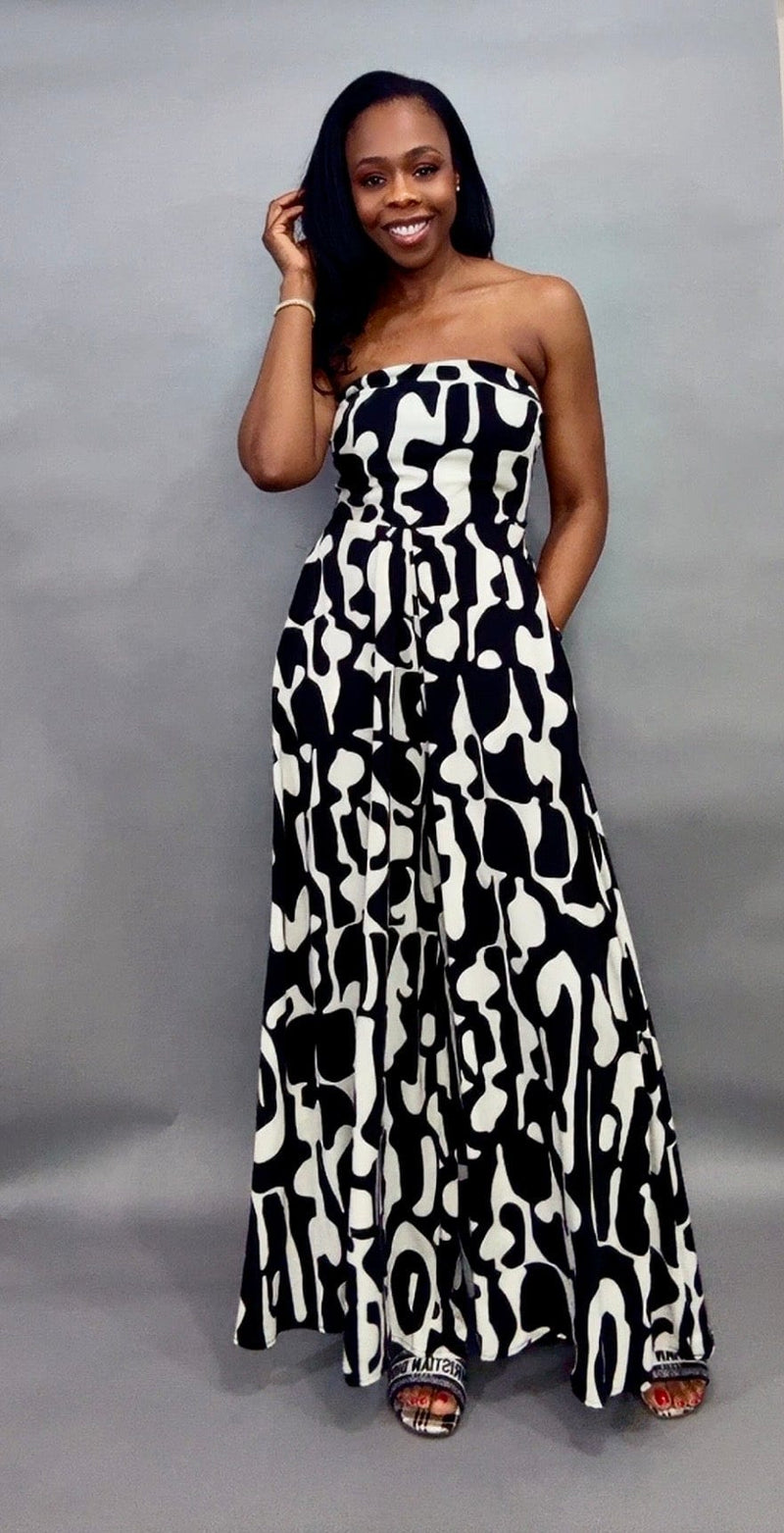 Luxuriance Style ™ Off Shoulder Back Tie Jumpsuit