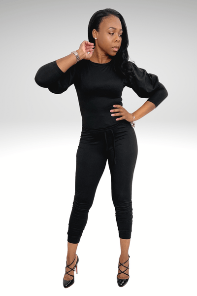 Luxuriance Style Sets Puff Shoulder | Two Piece Jogger Set
