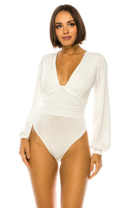 Luxuriance Style | The Boutique  Bodysuit The Deep Plunge | Womens  V Neck Bodysuit
