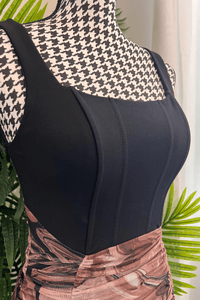 Luxuriance Style | The Boutique  Dress Corset Marble Midi Dress