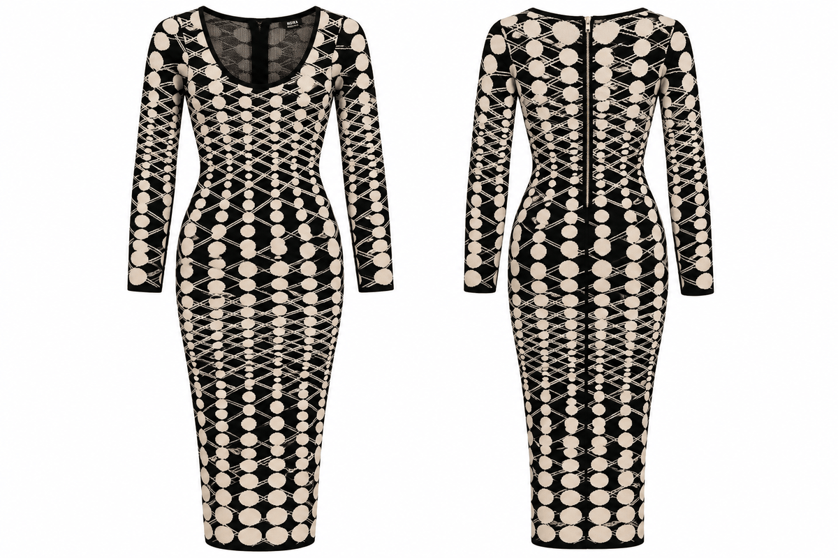 Luxuriance Style | The Boutique Dresses Bombshell | Long Sleeve Midi Dress