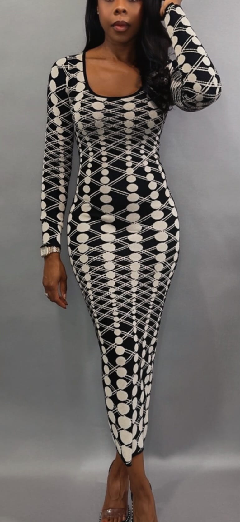 Luxuriance Style | The Boutique Dresses Bombshell | Long Sleeve Midi Dress