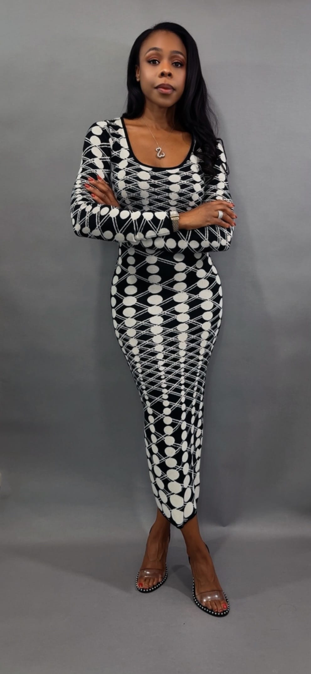 Luxuriance Style | The Boutique Dresses Bombshell | Long Sleeve Midi Dress