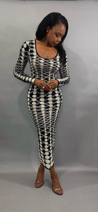 Luxuriance Style | The Boutique Dresses Bombshell | Long Sleeve Midi Dress