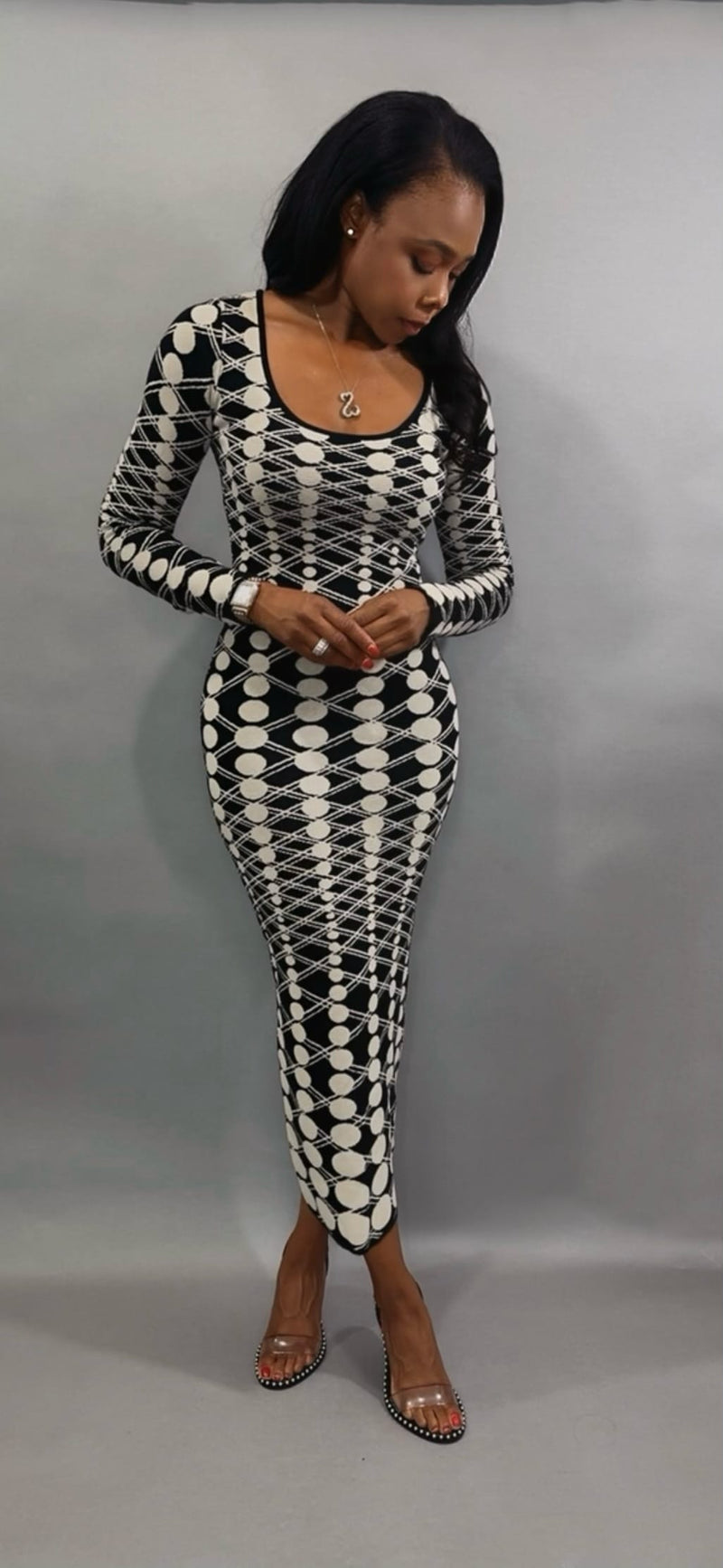 Luxuriance Style | The Boutique Dresses Bombshell | Long Sleeve Midi Dress