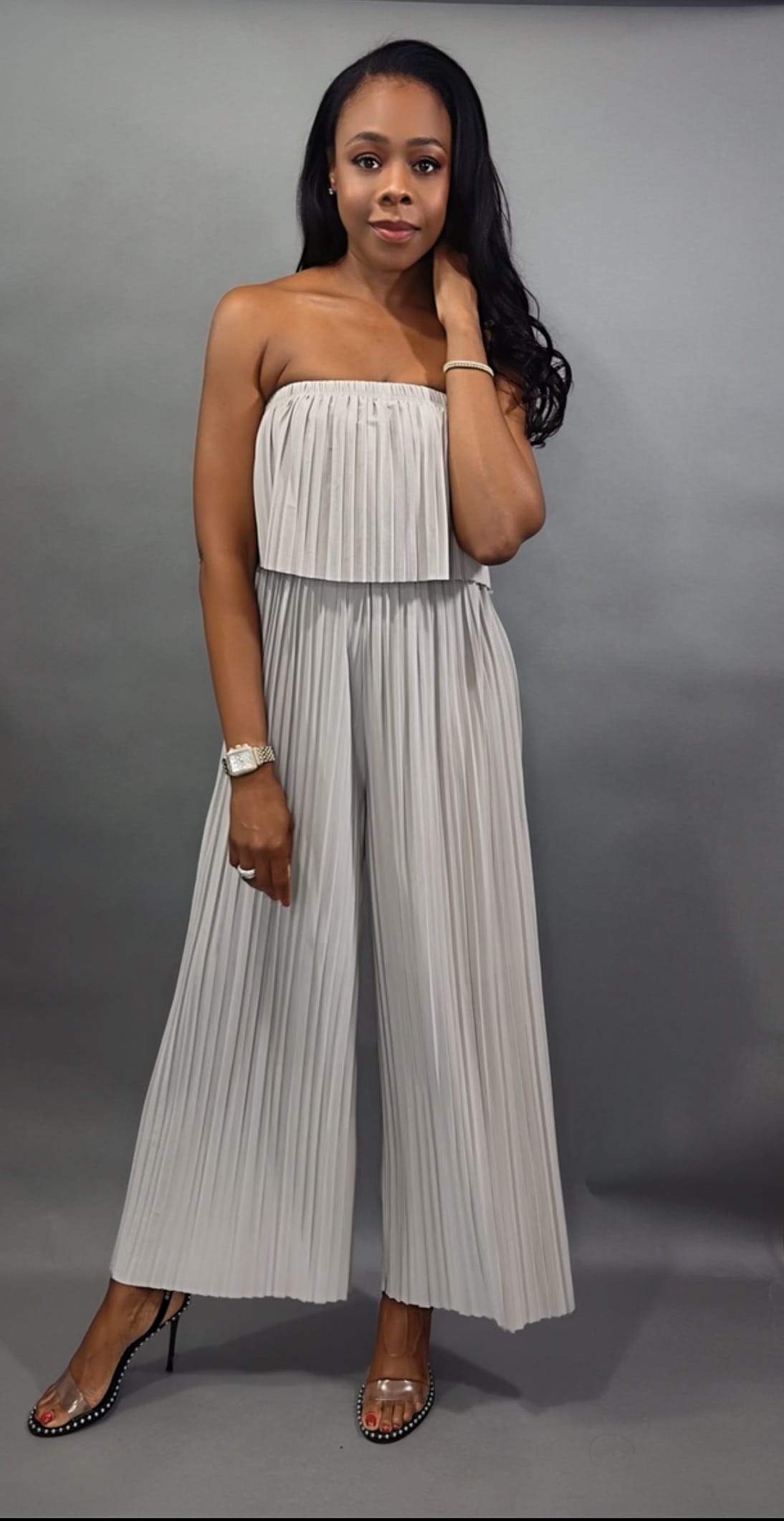 Luxuriance Style | The Boutique™ Jumpsuits The Selene Pleated Jumpsuit