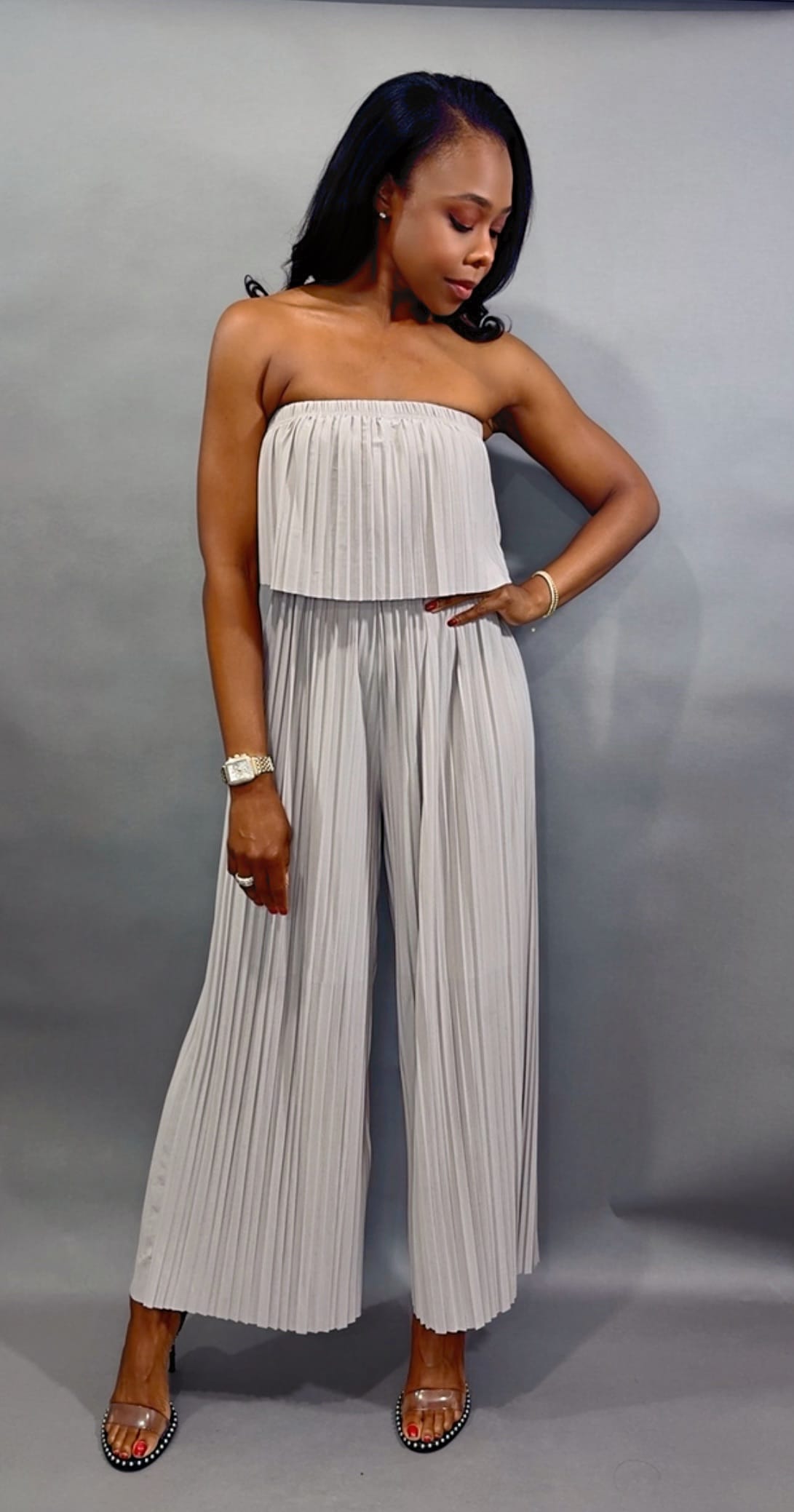 Luxuriance Style | The Boutique™ Jumpsuits The Selene Pleated Jumpsuit