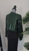 Emerald Green Sequin Top