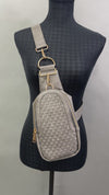Woven Cross Body Bag w/ Gold Hardware